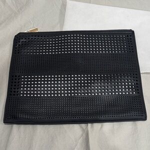 Deux Lux Black Perforated Clutch